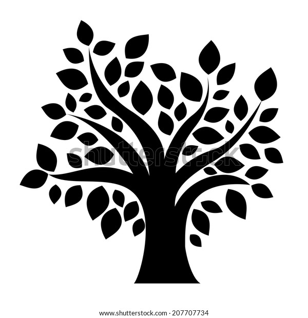 Tree Isolated On White Background Vector Stock Vector (Royalty Free