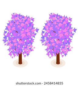 árbol aislado en flores blancas