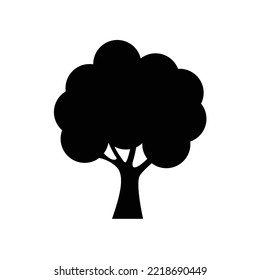 árbol aislado en blanco. vector de icono de árbol