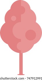 Tree isolated vector illustration