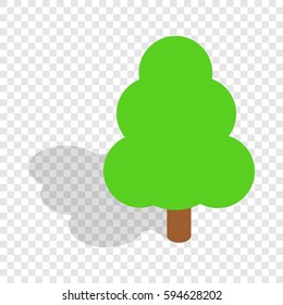 Tree isometric icon 3d on a transparent background vector illustration