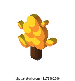 Tree isometric left top view 3D icon