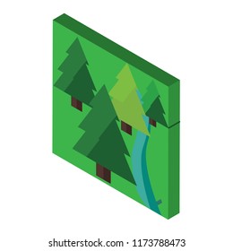 Tree isometric left top view 3D icon
