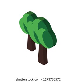 Tree isometric left top view 3D icon