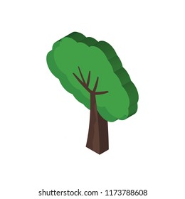 Tree isometric left top view 3D icon