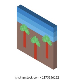 Tree isometric left top view 3D icon