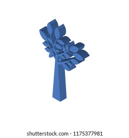 Tree isometric left top view 3D icon