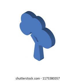 Tree isometric left top view 3D icon