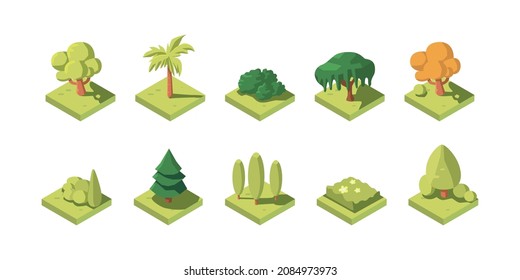 tree isometric vector illustration  design