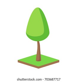 Tree in isometric view