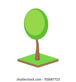 Tree in isometric view