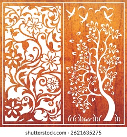 A "Tree Jali Design" is a decorative architectural element featuring tree-inspired patterns carved or cut into materials like wood, metal, or stone. Rooted in traditional Indian architecture, etc
