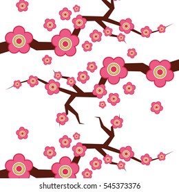 tree japanese traditional icon vector illustration design