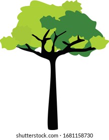 tree in jungle vector nature