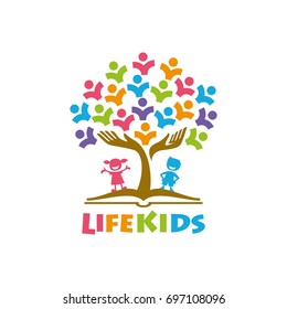 Tree Kids Logo Playful Template