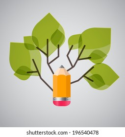 Tree of Knowledge Concept Vector Illustration