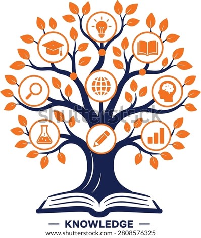 Tree of knowledge infographic concept featuring educational icons knowledge education learning infographic academic