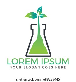 Tree Laboratory Creative And Symbolic Logo Design Illustration.
