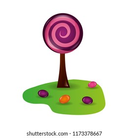 tree land sweet candies confetionery