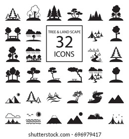 tree & landscape 32 icons.