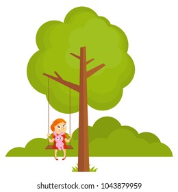 Tree Landscape Forest vector illustration