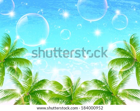 Tree landscape of sea palm