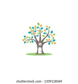 Tree landscaping logo icon vector template