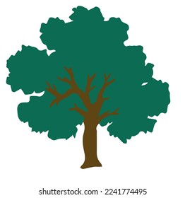 Tree with large green shape