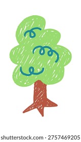 Tree With Layered Canopy Doodle