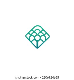 Tree leaf abstract vector logo design