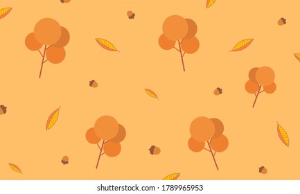 Tree and leaf background. In pastel yellow tones. For backdrop,wallpaper,background. Vector illustration.