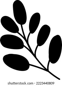 Tree leaf botanical floral decoration silhouette