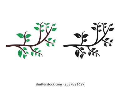 tree leaf  branch vector illustration design template  designs