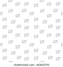 Tree leaf chaotic seamless pattern. Fashion graphic background design. Modern stylish abstract texture. Monochrome template for prints, textiles, wrapping, wallpaper, website etc. VECTOR illustration