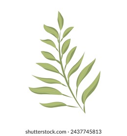Tree leaf colored icon Vector illustration