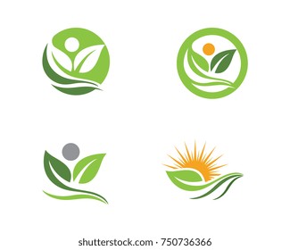 Tree leaf ecology nature element vector icon