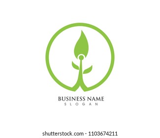 Tree leaf go green logo and symbols