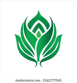 Tree Leaf gredian clors vector design 