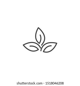 Tree leaf icon ecology nature element vector 