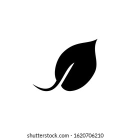 Tree leaf icon isolated on white background. Vector illustration. EPS10. 