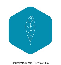Tree leaf icon. Outline illustration of tree leaf vector icon for web