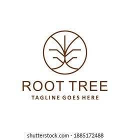 Tree Leaf Icon. root Vector Modern Symbol. Company Logo Design Inspiration.