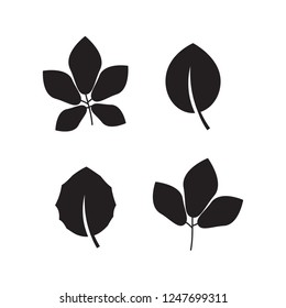 Tree leaf icons. Life organic leaf vector sign