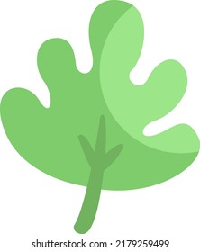 Tree leaf, illustration, vector on a white background.