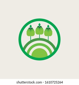 tree leaf logo design concept template