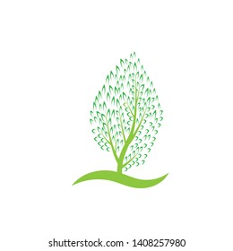 Tree leaf logo design, eco-friendly concept - Vector

