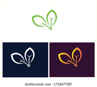 Tree leaf logo design with three color - amazing leaf logo 