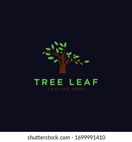 tree and leaf logo design - vector