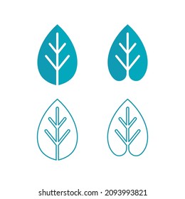 tree leaf logo design vector of green Tree leaf ecology nature element illustration