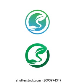 tree leaf logo design vector of green Tree leaf ecology nature element illustration
